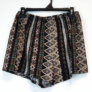 Fun, Lightweight, BOHO Southwestern Print Shorts New Mexico Indigenous Style
